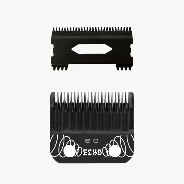 StyleCraft Black DLC Echo fixed clipper blade with Shallow Tooth 2.0 cutter, SC544B