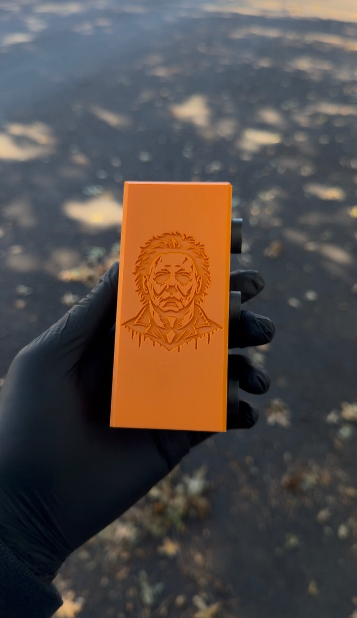 Updated orange Michael Myers Halloween Razor Dispenser