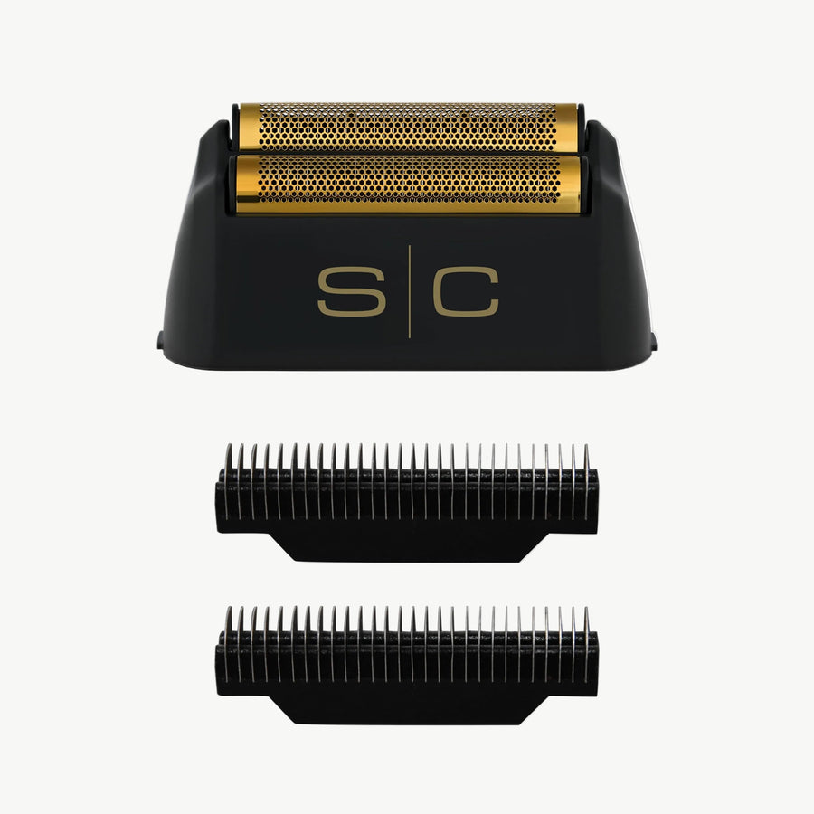 StyleCraft Gold Titanium Double Foil & Echo Cutters for Instinct Shaver (SC542B)