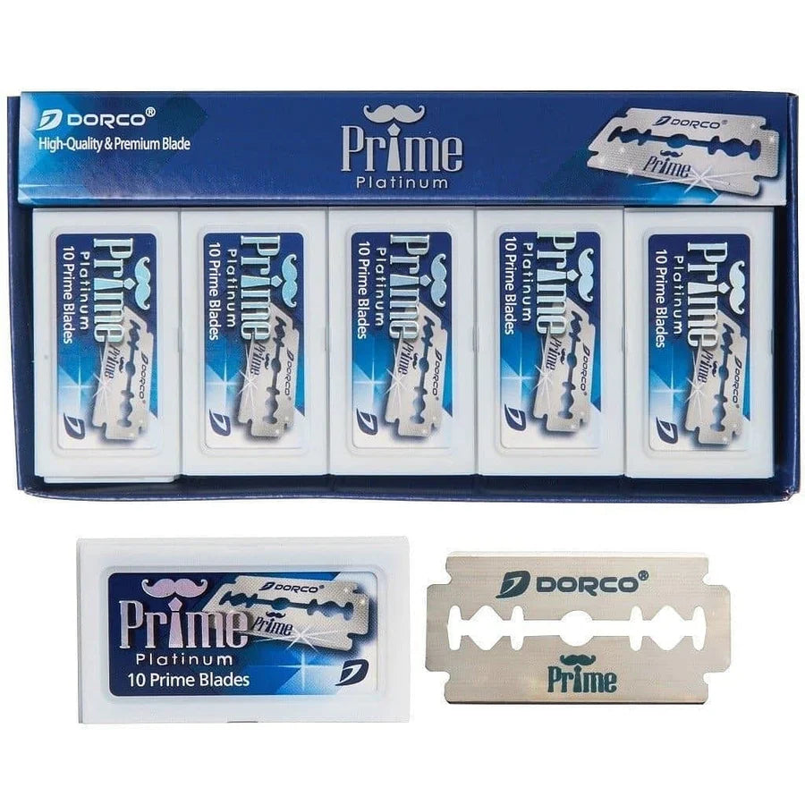 Dorco Prime Platinum double-edge razor blades 100 pack