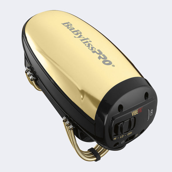 BaBylissPRO VIBEFX cord/cordless massager in gold, FXSSMG