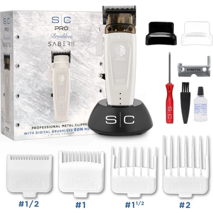 StyleCraft Saber 2 White clipper box contents