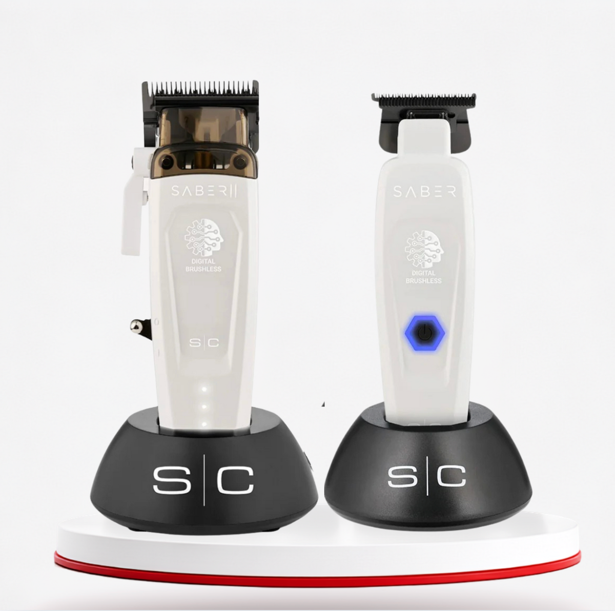 StyleCraft Saber 2 White Clipper and Trimmer Bundle