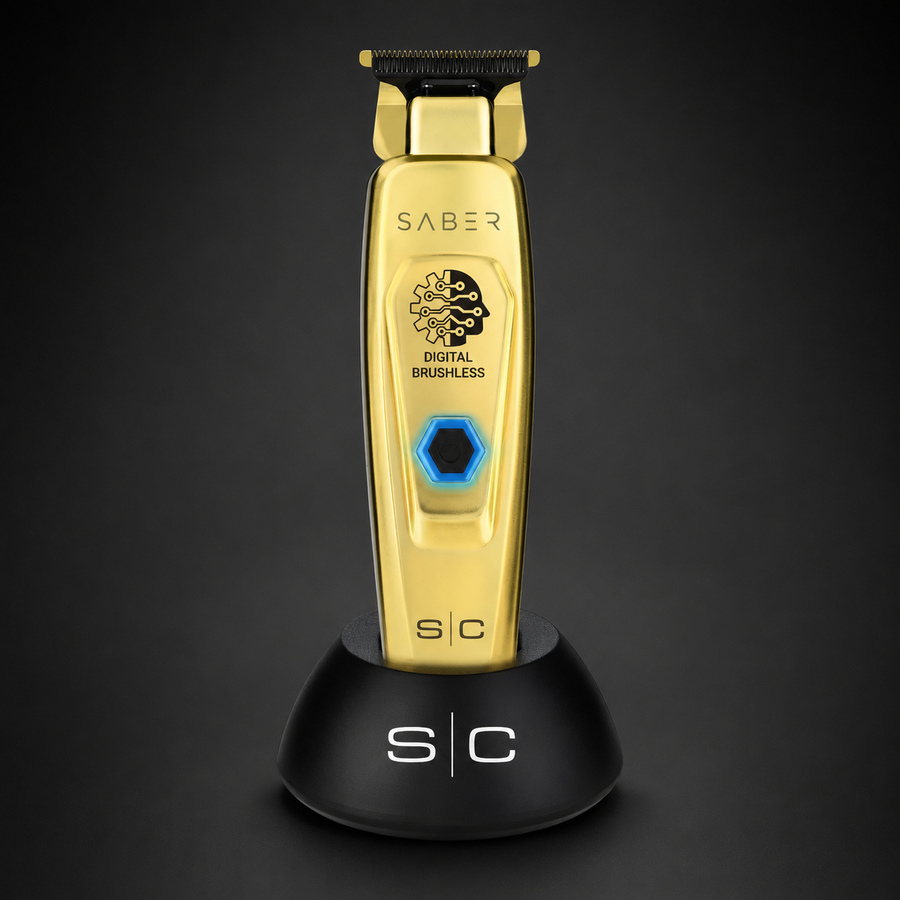 StyleCraft Saber Cordless Digital Brushless Motor Metal Trimmer – Gold