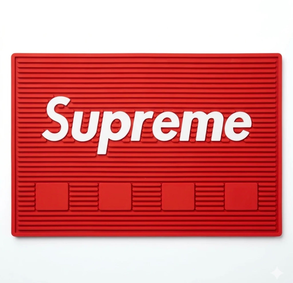 Supreme Red Matt barber station mat